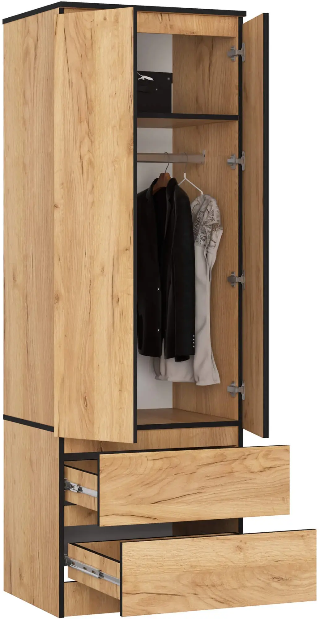 Шкаф Akord Star S60 2D 2SZ (Craft Oak)