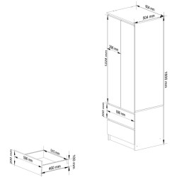 Шкаф Akord Star S60 2D 2SZ (Craft Oak) Thumb