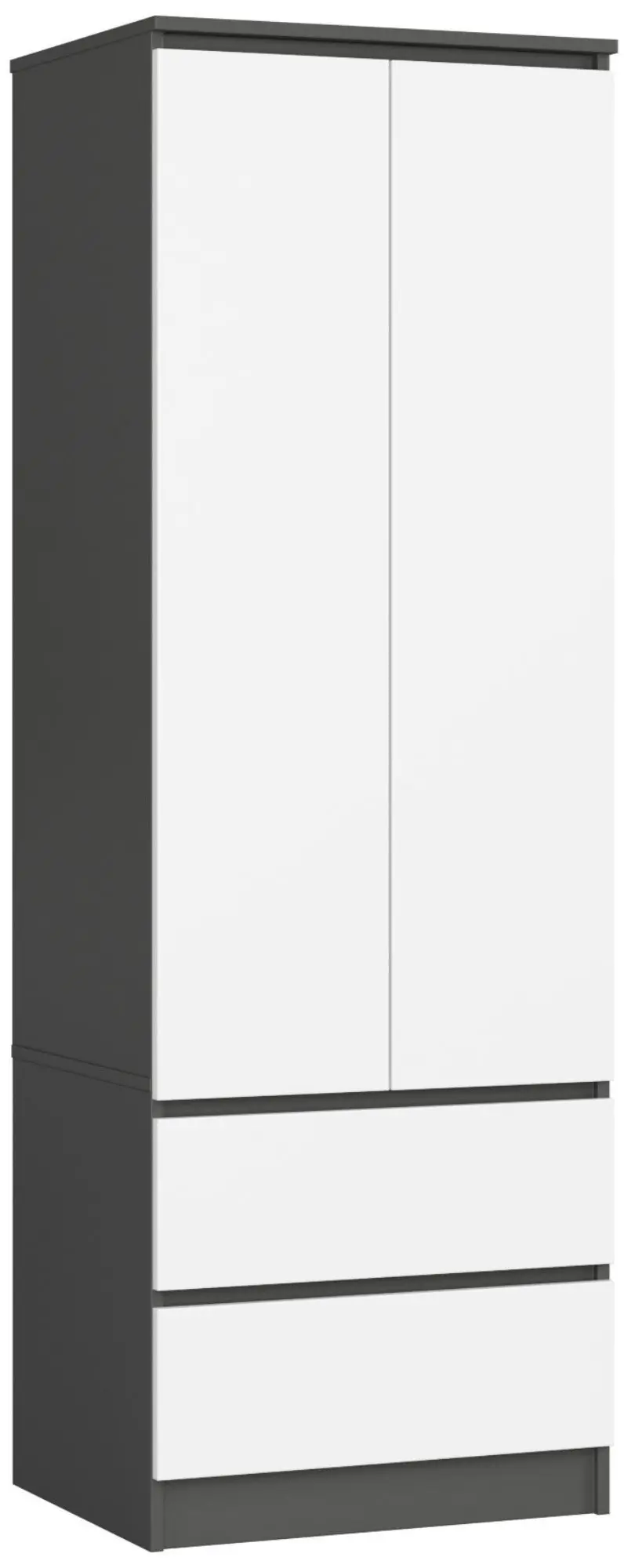 Dulap Akord Star S60 2D 2SZ (Graphite Grey/White)