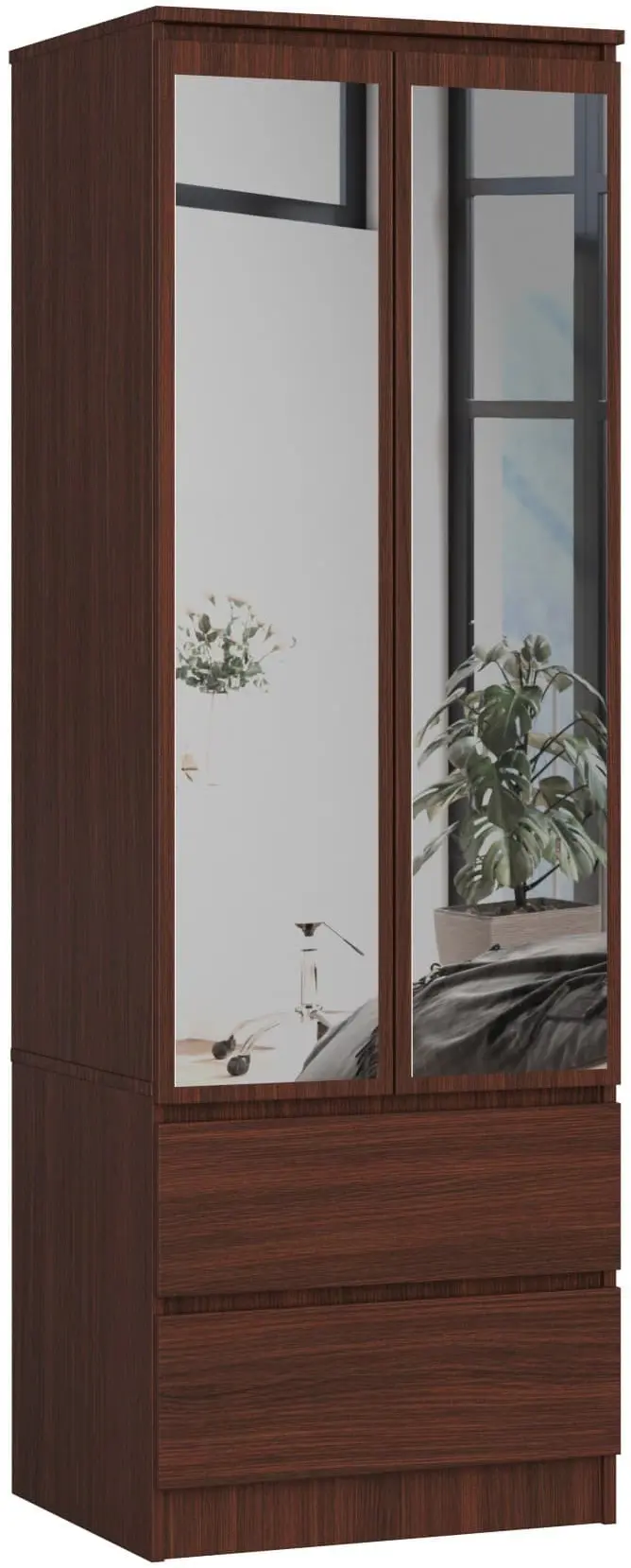 Dulap Akord Star S60 2D 2SZ PK Oglinda (Wenge) - 3