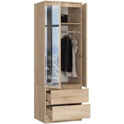 Шкаф с зеркалом Akord Star S60 2D2SZ (Sonoma Oak) Thumb