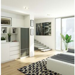 Dulap Akord Star S60 2D2SZ (White/Graphite Gray) Thumb