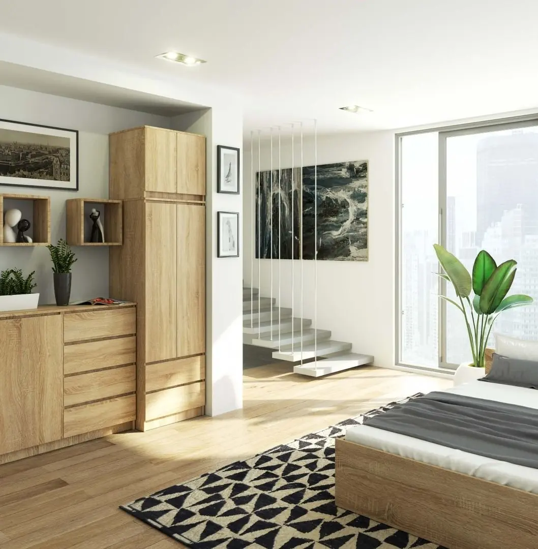 Шкаф с антресолью Akord S60 2D2SZ Star (Sonoma Oak)