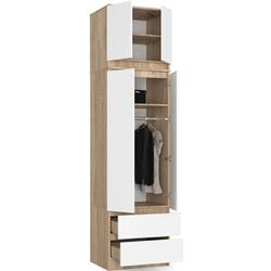 Dulap cu mezanin Akord S60 2D2SZ Star (Sonoma Oak/White) Thumb