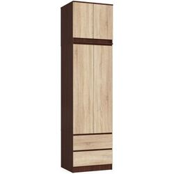 Dulap + Mezanin Akord Star S60 2D2SZ/S60 2D (Wenge/Sonoma Oak)