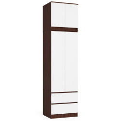 Шкаф с антресолью Akord S60 2D 2SZ (Wenge/White) Thumb