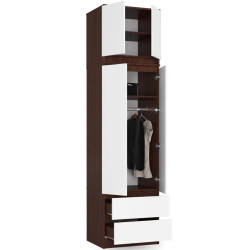 Шкаф с антресолью Akord S60 2D 2SZ (Wenge/White) Thumb