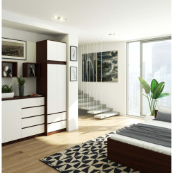 Шкаф с антресолью Akord S60 2D 2SZ (Wenge/White) Thumb