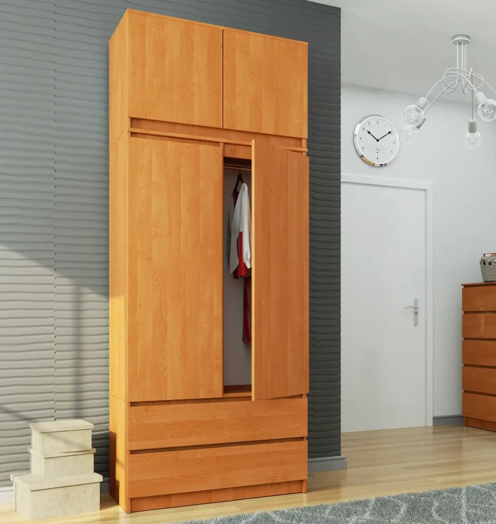 Шкаф с антресолью Akord S90 2D 2SZ (Alder)