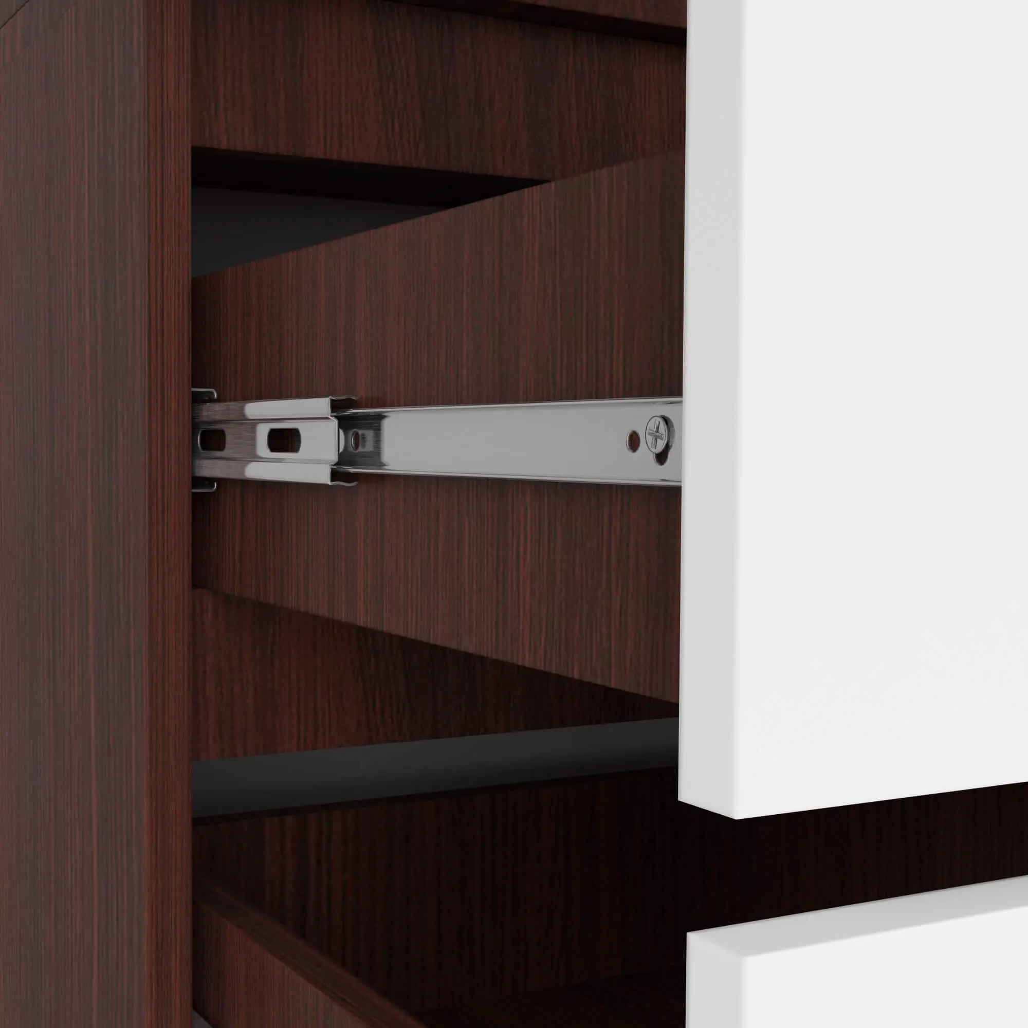 Dulap cu mezanin Akord S90 2D 2SZ (Wenge/White)