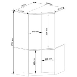 Dulap de colt Akord S100 4D (Artisan Oak) Thumb