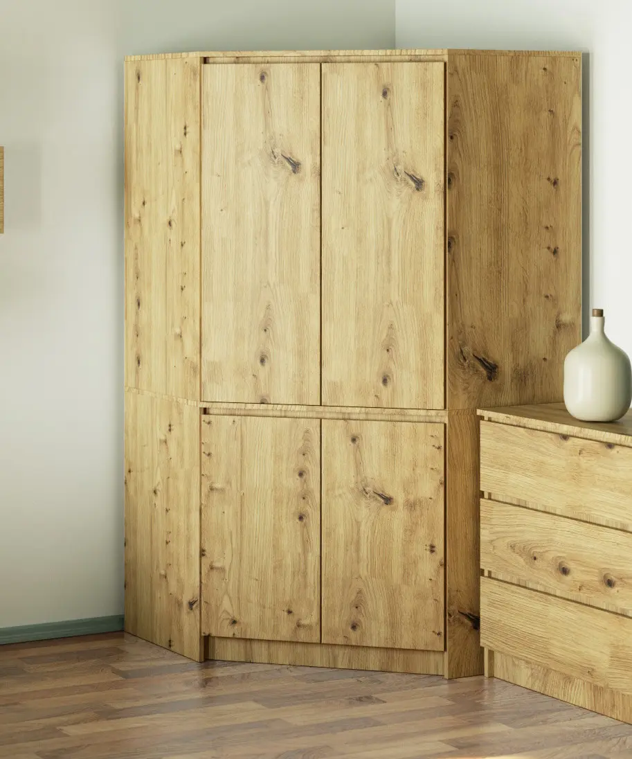 Dulap de colt Akord S100 4D (Artisan Oak)