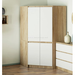 Шкаф угловой Akord S100 4D (Sonoma Oak/White)