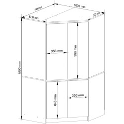 Шкаф угловой Akord S100 4D (Sonoma Oak/White) Thumb