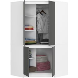 Dulap de colt Akord S100 4D6SH (White/Graphite Grey) Thumb