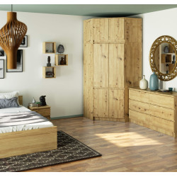 Dulap de colt + Mezanin Akord S100 6D9SH (Artisan Oak) Thumb