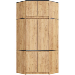 Шкаф угловой + Антресоль Akord S100 6D9SH (Craft Oak) Thumb