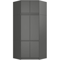 Dulap de colt + Mezanin Akord S100 6D9SH (Graphite Grey) Thumb