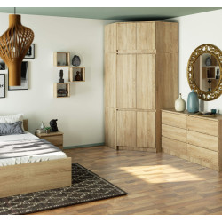 Шкаф угловой + Антресоль Akord S100 6D9SH (Sonoma Oak) Thumb