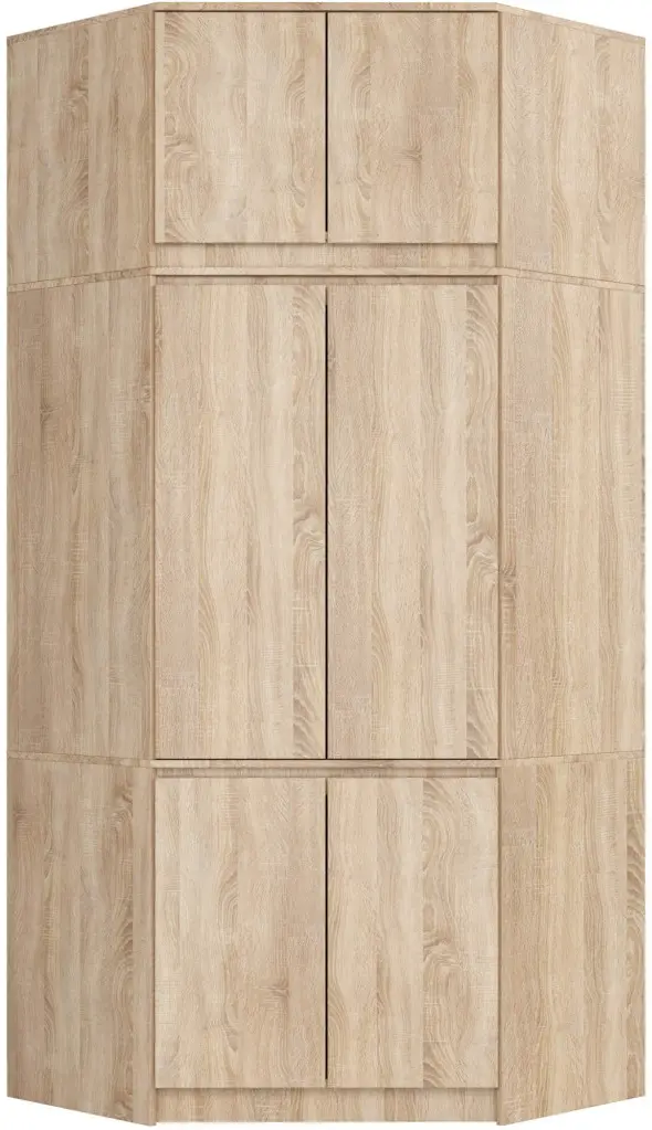 Шкаф угловой + Антресоль Akord S100 6D9SH (Sonoma Oak)