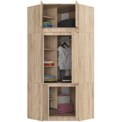 Шкаф угловой + Антресоль Akord S100 6D9SH (Sonoma Oak) Thumb