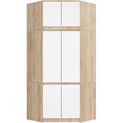 Шкаф угловой + Антресоль Akord S100 6D9SH (Sonoma Oak/White) Thumb