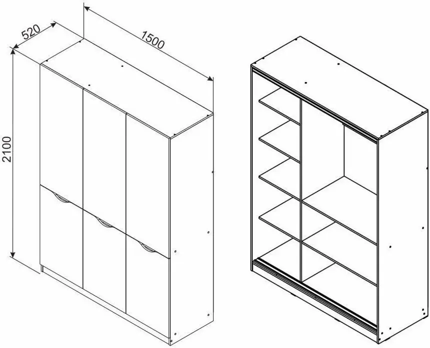Шкаф Ambianta Happy (Белый Самоа) - 2