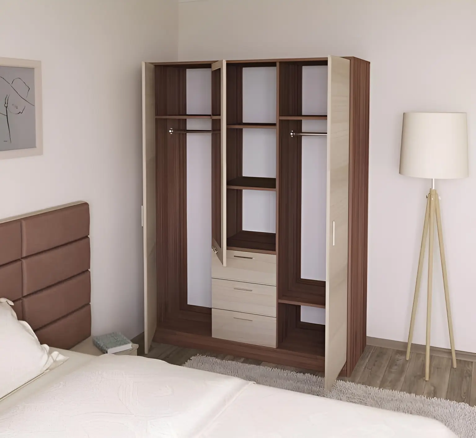 Шкаф Bafimob Ш-120 с зеркалом/3 ящика - 3