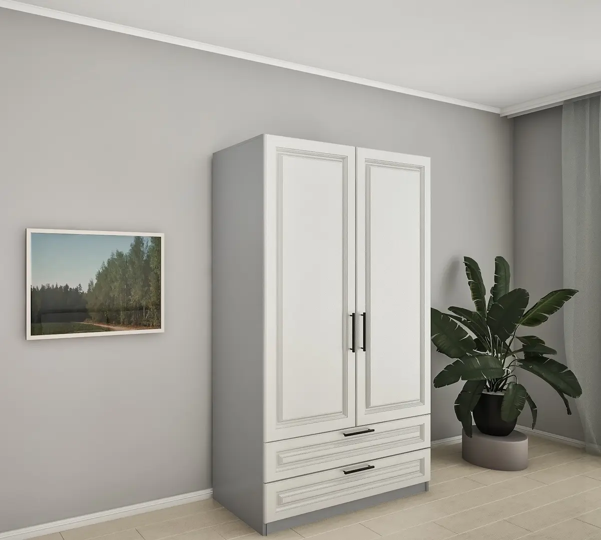 Шкаф Bafimob ШФY-120 2 ящика (Stone Oak/Grey)