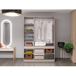 Dulap Bayro Harmony 1500x2200x550 (White/Gray Stone) Thumb