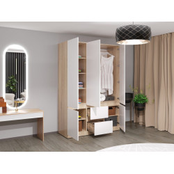 Шкаф Bayro Harmony 1500x2200x550 (White/Sonoma) Thumb