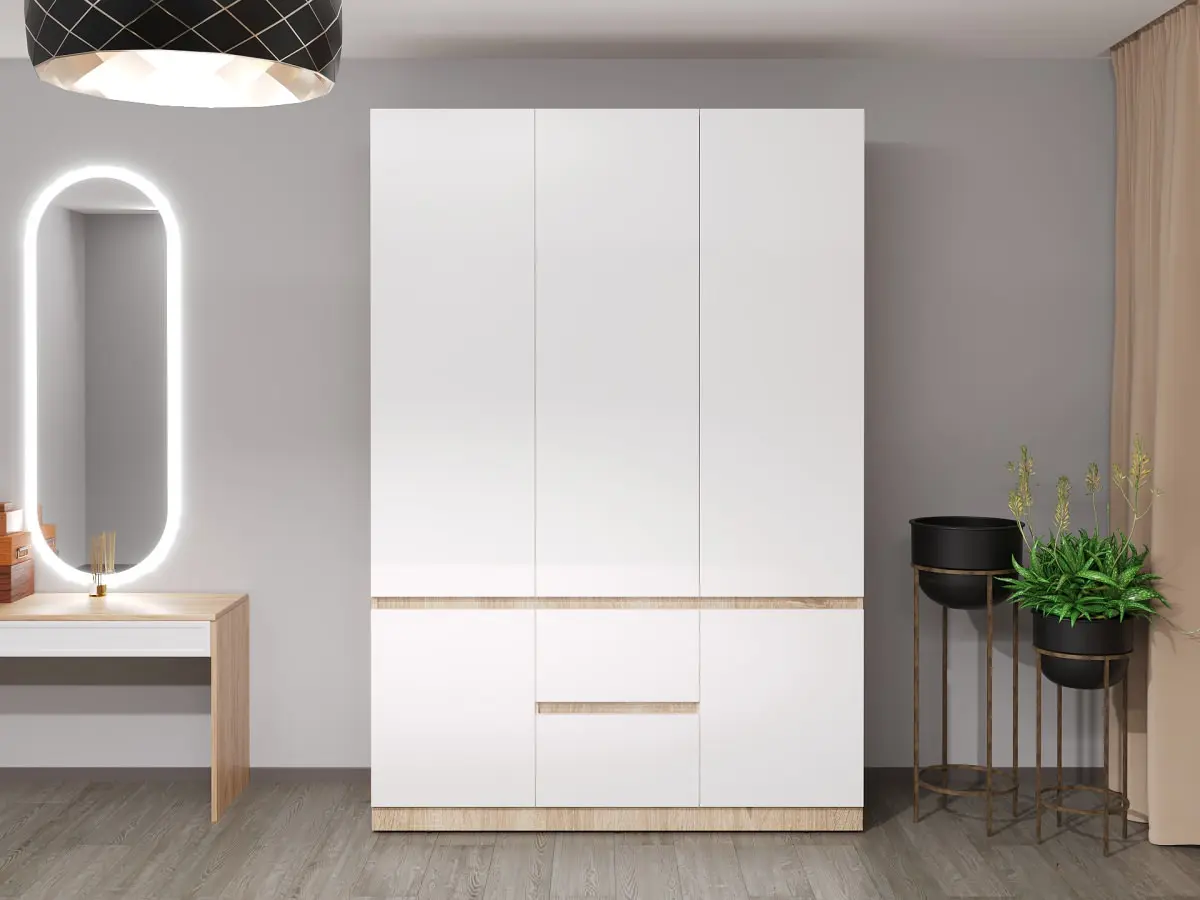 Шкаф Bayro Harmony 1500x2200x550 (White/Sonoma)