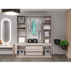 Dulap Bayro Harmony 1800x2200x550 (White/Gray Stone) Thumb