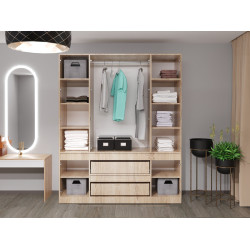 Шкаф Bayro Harmony 1800x2200x550 (White/Sonoma) Thumb