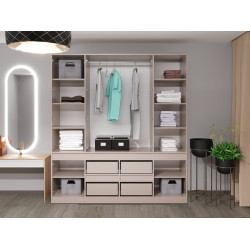 Шкаф Bayro Harmony 2000x2200x550 (White/Gray Stone) Thumb