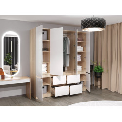 Шкаф Bayro Harmony 2000x2200x550 (White/Sonoma) Thumb