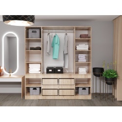 Шкаф Bayro Harmony 2000x2200x550 (White/Sonoma) Thumb