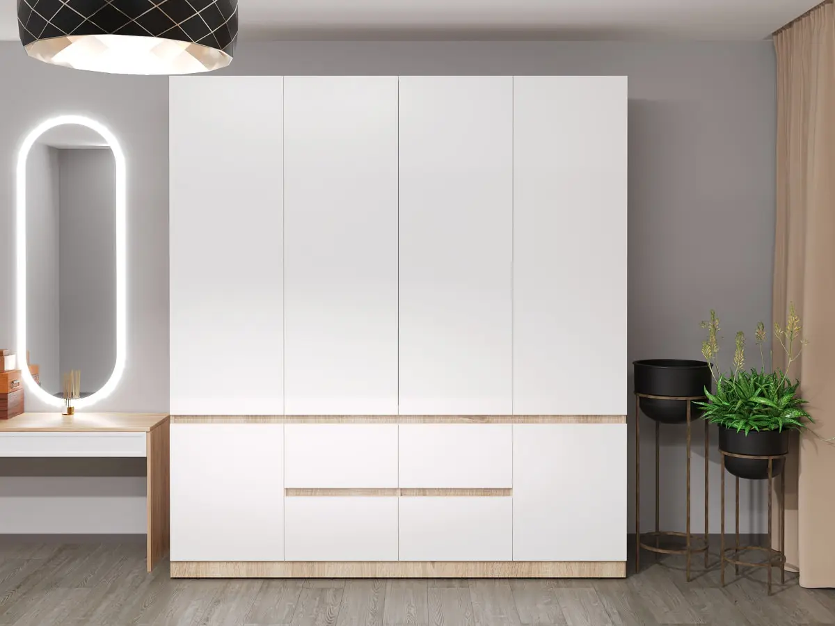 Шкаф Bayro Harmony 2000x2200x550 (White/Sonoma)