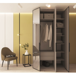 Dulap Bayro Modena 1350x2400x530 (Gray Stone) Thumb