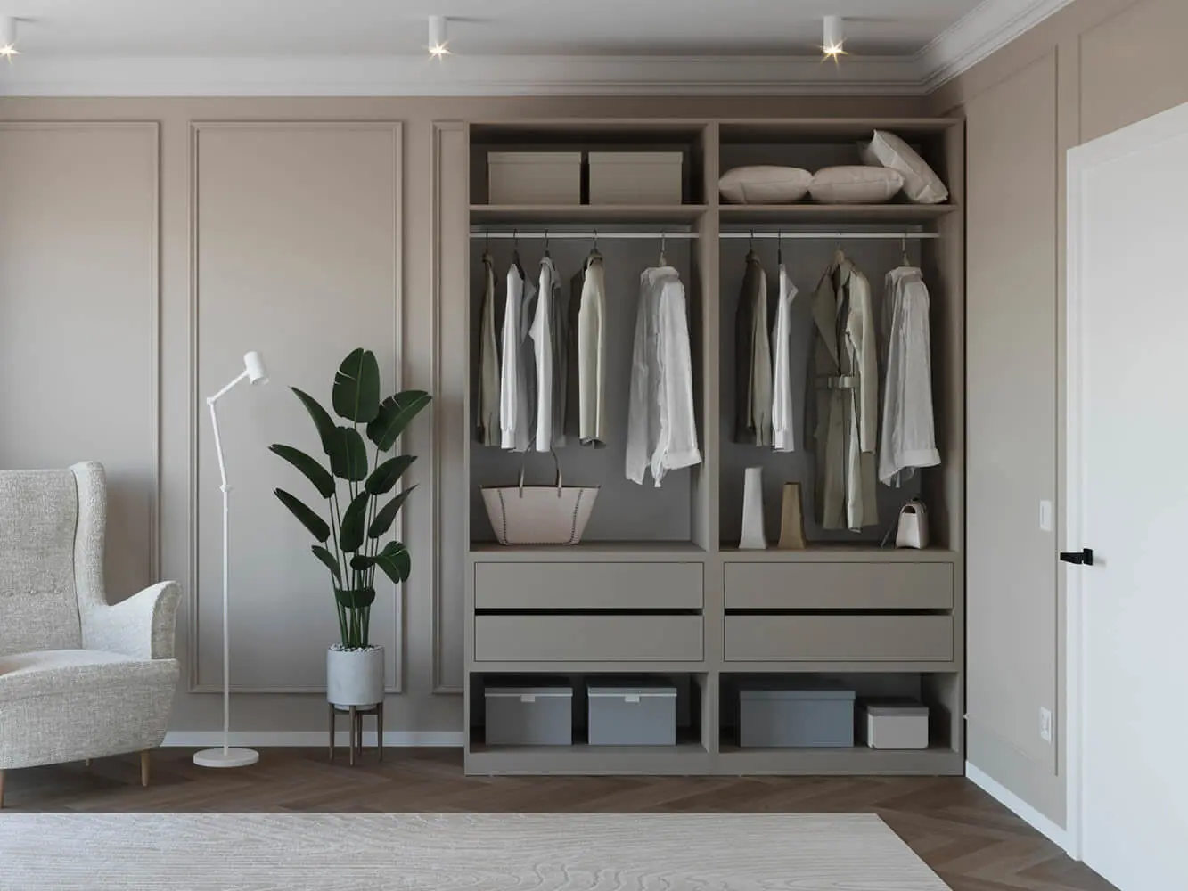 Dulap Bayro Modena 1800x2400x530 (Gray Stone)