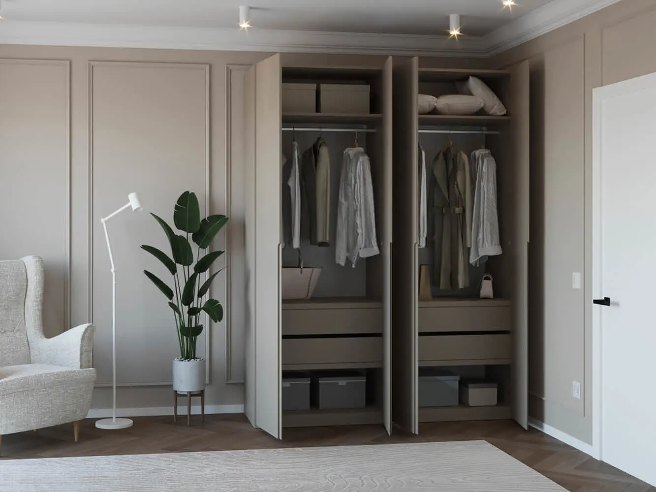 Dulap Bayro Modena 1800x2400x530 (Gray Stone)