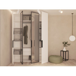 Шкаф Bayro Modena 1800x2400x530 с зеркалом (White) Thumb