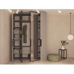 Dulap Bayro Modena 1800x2400x530 oglindă (Gray Stone) Thumb