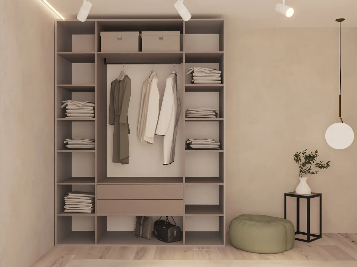 Dulap Bayro Modena 1800x2400x530 oglindă (Gray Stone)