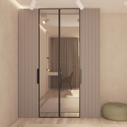 Dulap Bayro Modena 1800x2400x530 oglindă (Gray Stone)