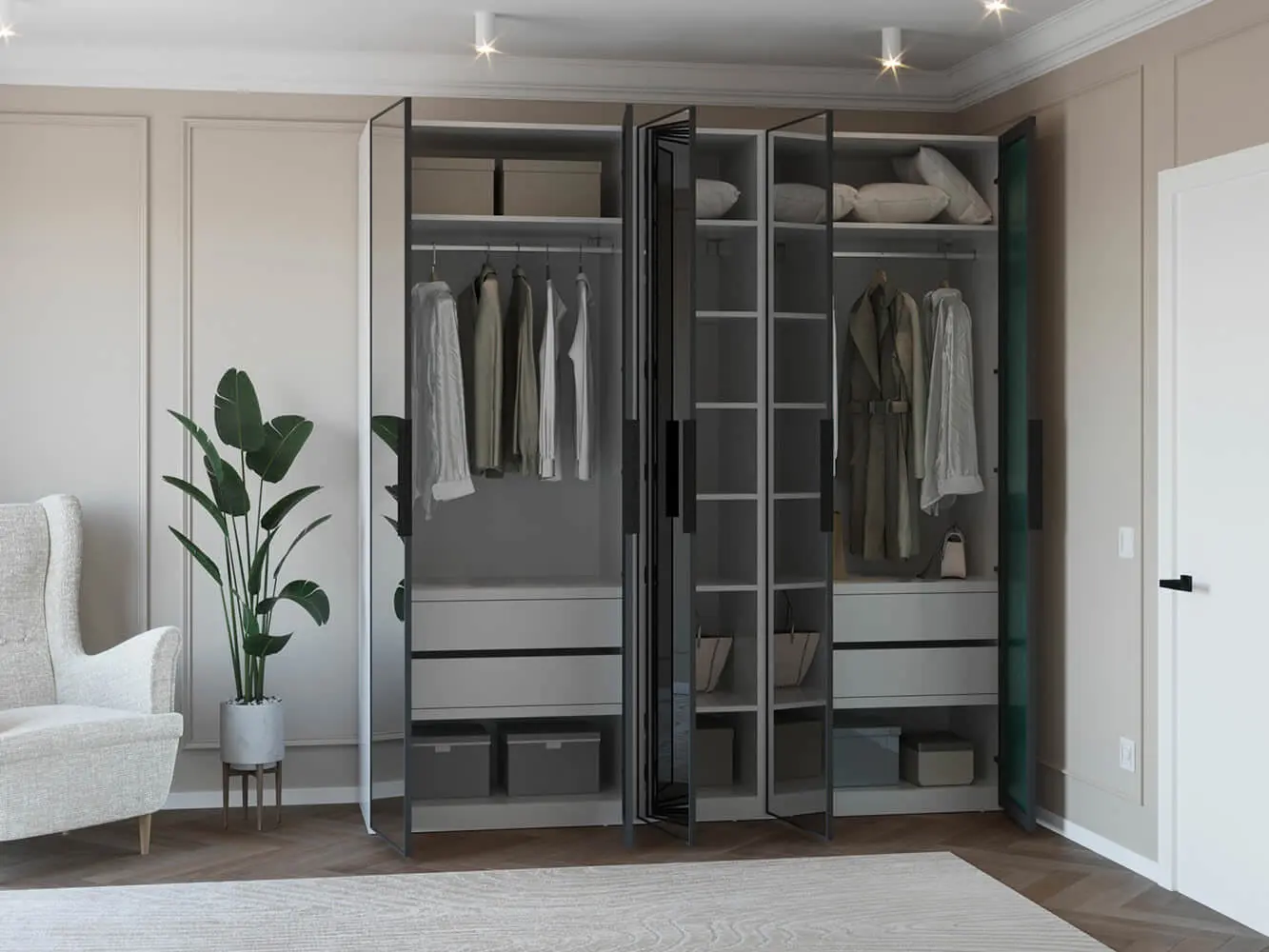 Dulap Bayro Modena 2250x2400x530 (White)