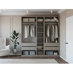 Dulap Bayro Modena 2250x2400x530 oglindă (Gray Stone) Thumb