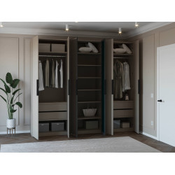 Dulap Bayro Modena 2700x2400x530 cu oglindă (Gray Stone) Thumb