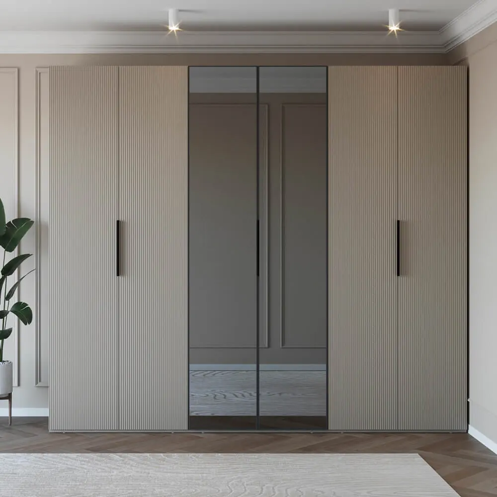 Dulap Bayro Modena 2700x2400x530 cu oglindă (Gray Stone)