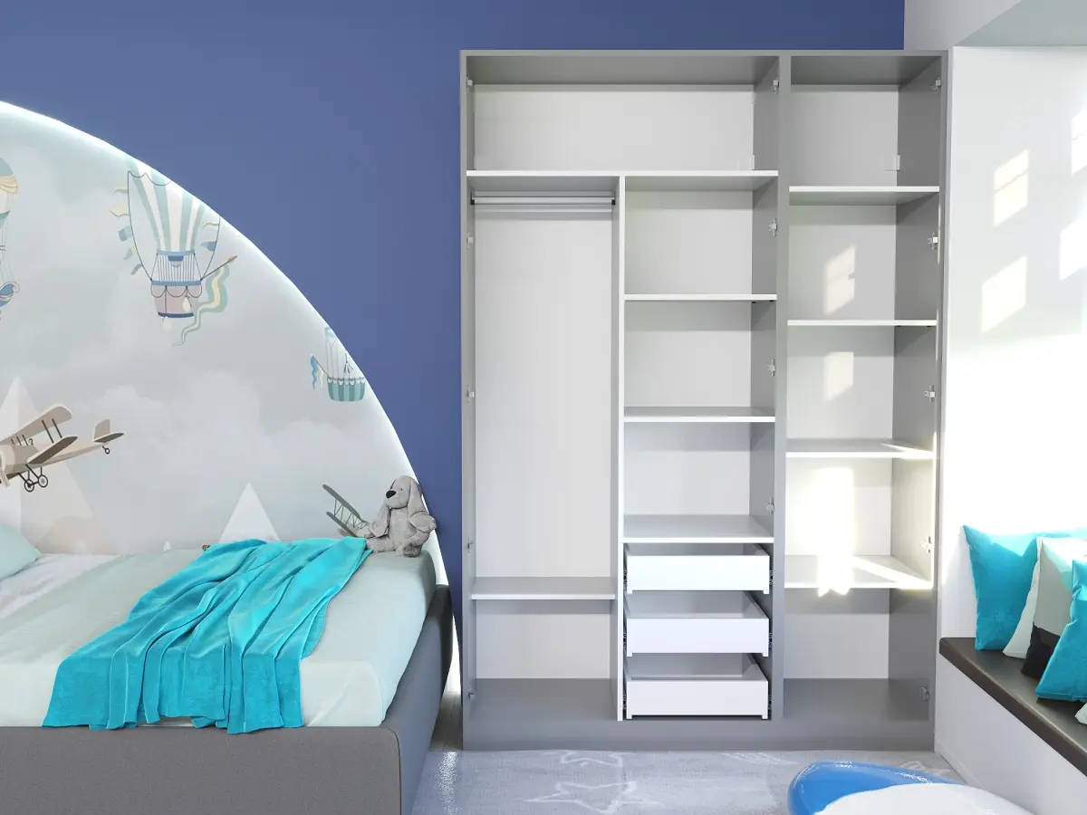 Dulap Bayro Serenity 1500x2200x518 (Asphalt Grey)